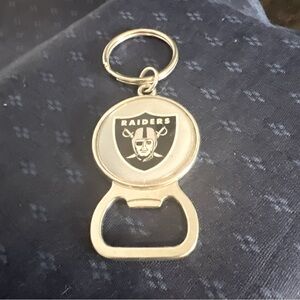 Las Vegas Raiders Metal Bottle Opener Keychain Football Fall